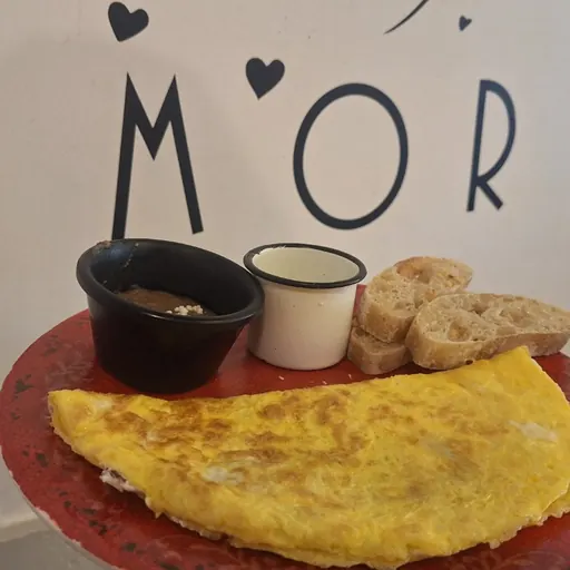 Omelette de jamón y queso