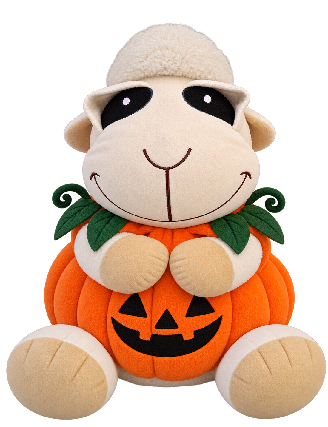 Cloe, la oveja mascota de la cafetería, con atuendo de Halloween